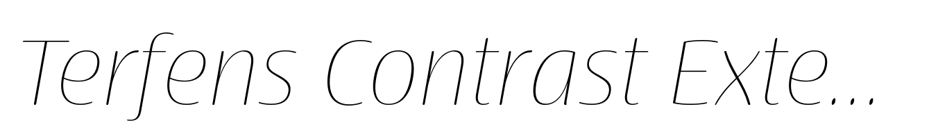 Terfens Contrast Extended Thin Italic